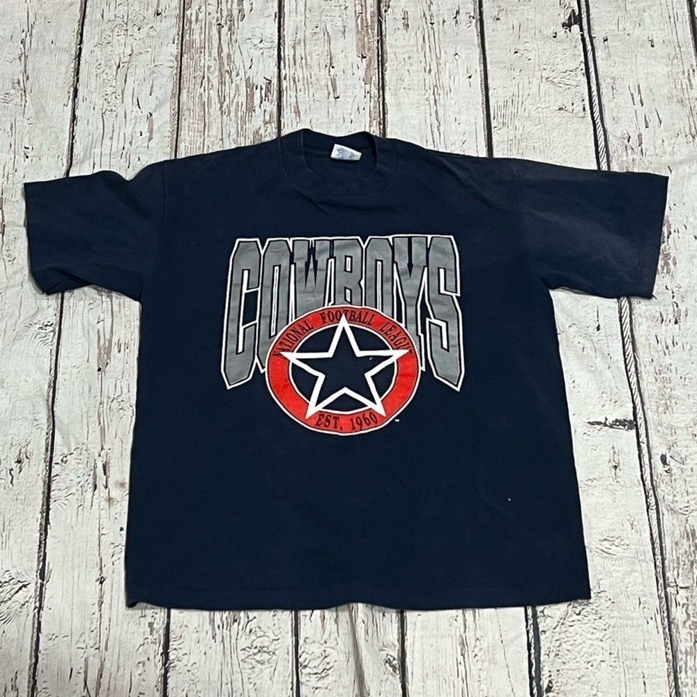 Vintage Dallas Cowboys NFL Football Sports 1990s Crewneck Tee Tshirt